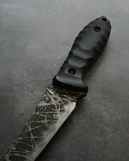 Kikuknives Shizugatake | OU-31 Steel × G-10 Black Handle | Kiku Matsuda Custom Knife