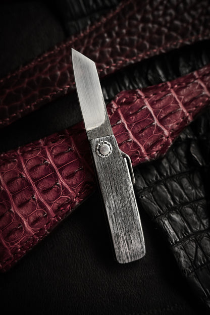 日本製 田代雅之 S702 One-Off 青紙 肥厚守 EDC カスタムフォールディングナイフ