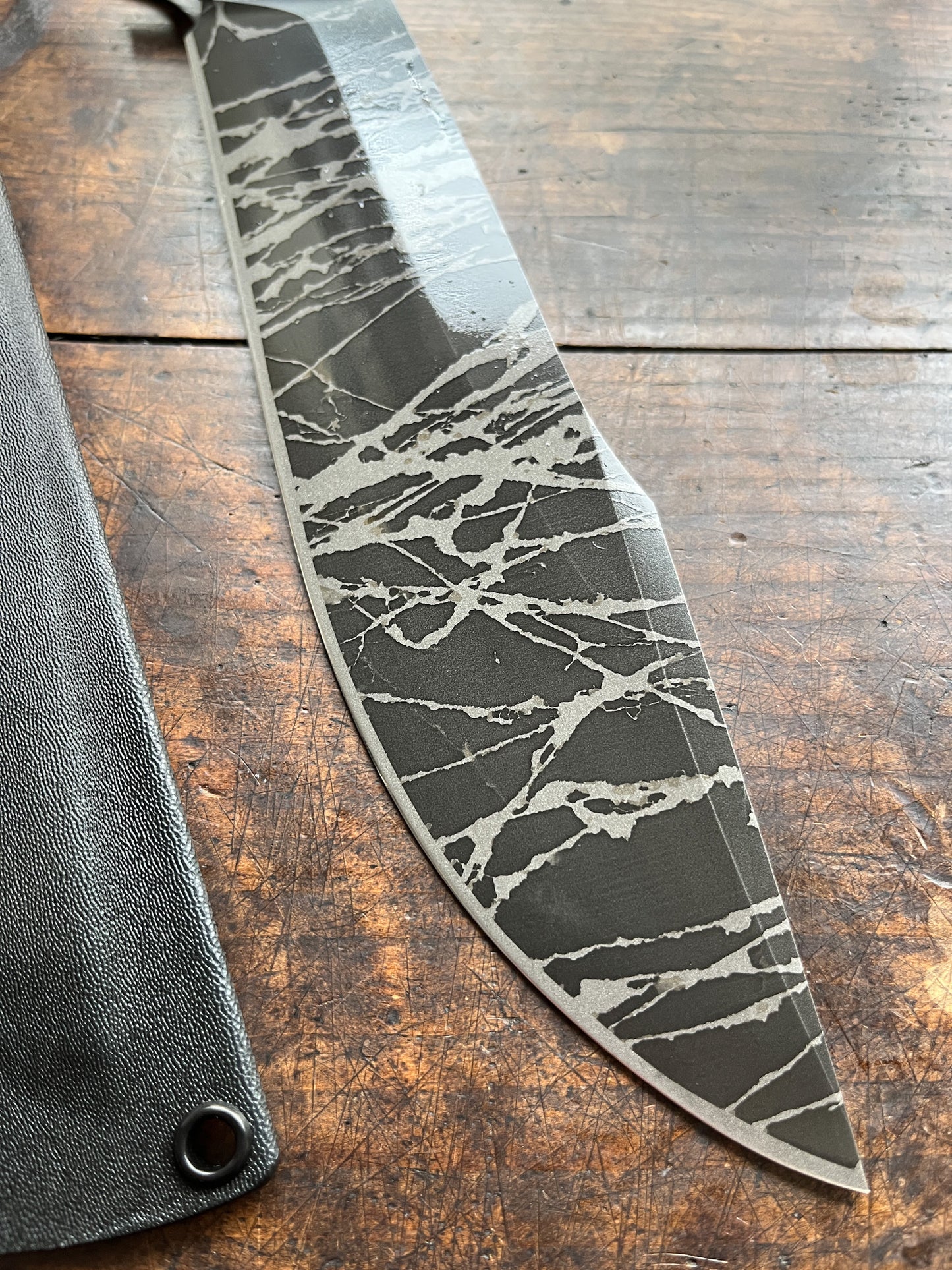 Kiku Knives Shironagasu Kujira Nata – Kikuo Matsuda & Masayuki Matsuda OU-31  San Mai Custom Fixed Blade Knife