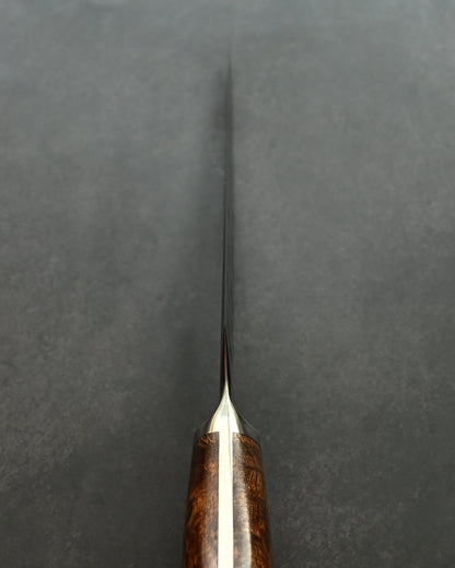 猿九 敦盛三徳小包丁 135mm 日本包丁 SPG2多層鋼  アイアンウッド