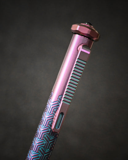 TACRAY Titanium Bolt Action Pen sunizumi Interlock pattern