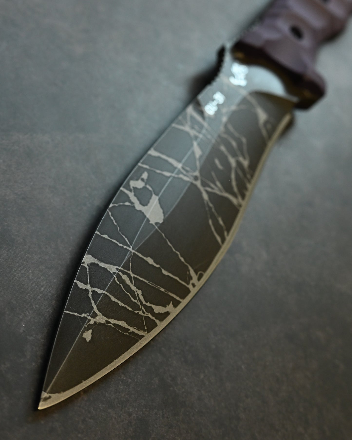 極稀少｜琵琶湖展会版｜松田昌之（松田菊男の二代目）「紫電 Shiden」｜OU-31 極厚アウトドア直刀｜G10ハンドル