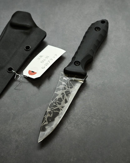 Kiku Matsuda Kikuknives Kofuu Black Outdoor Fixed Blade Handcrafted in Japan