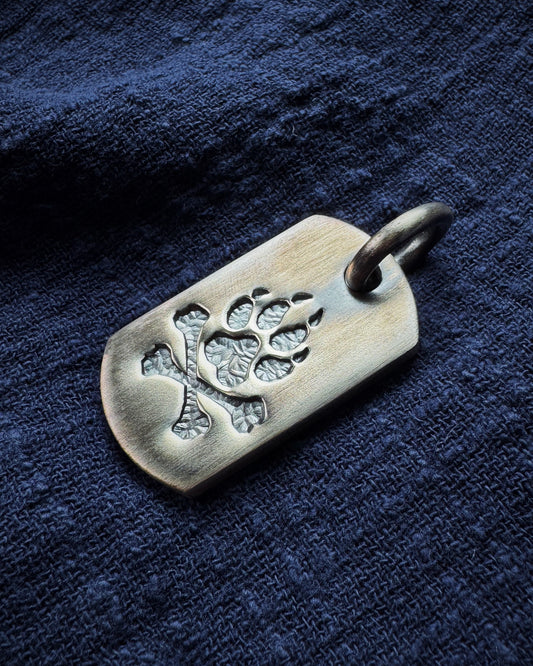 Steel Flame Wolf Paw TAG 925 Silver