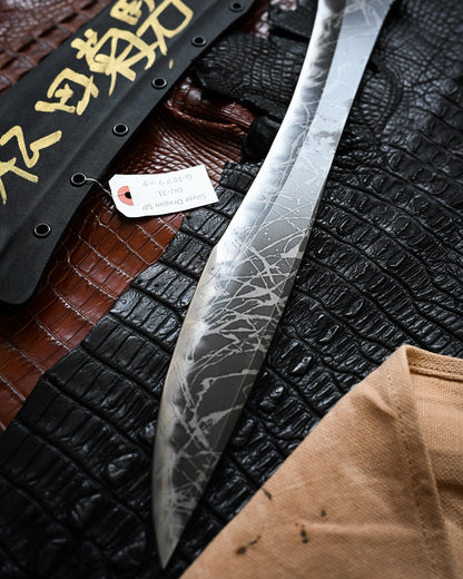 Kiku Matsuda Kikuknives Silver Dragon SP Ginza Exhibition Edition | Hand-Signed OU-31 Steel Custom Sheath Ultra-Rare Collector’s Knife
