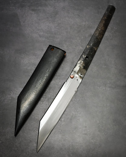 Yukio Nibu – One-Off Custom Knife R8-12 Reclaimed Mantetsu Sword Fragment (1940)