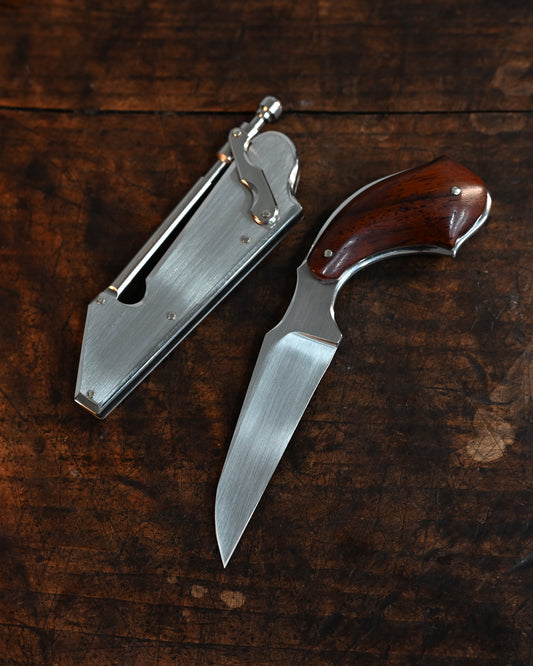 Japanese Masterpiece - Hidetoshi Nakayama's Handmade Gun-Grip Knife, VG10 Steel, American Rosewood Handle