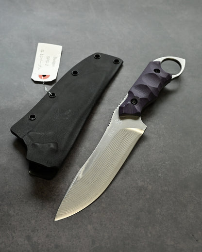 Kikuknives Badger | SPG-2 × Purple G10 | Masayuki Custom Knife [KIKU-BAG]