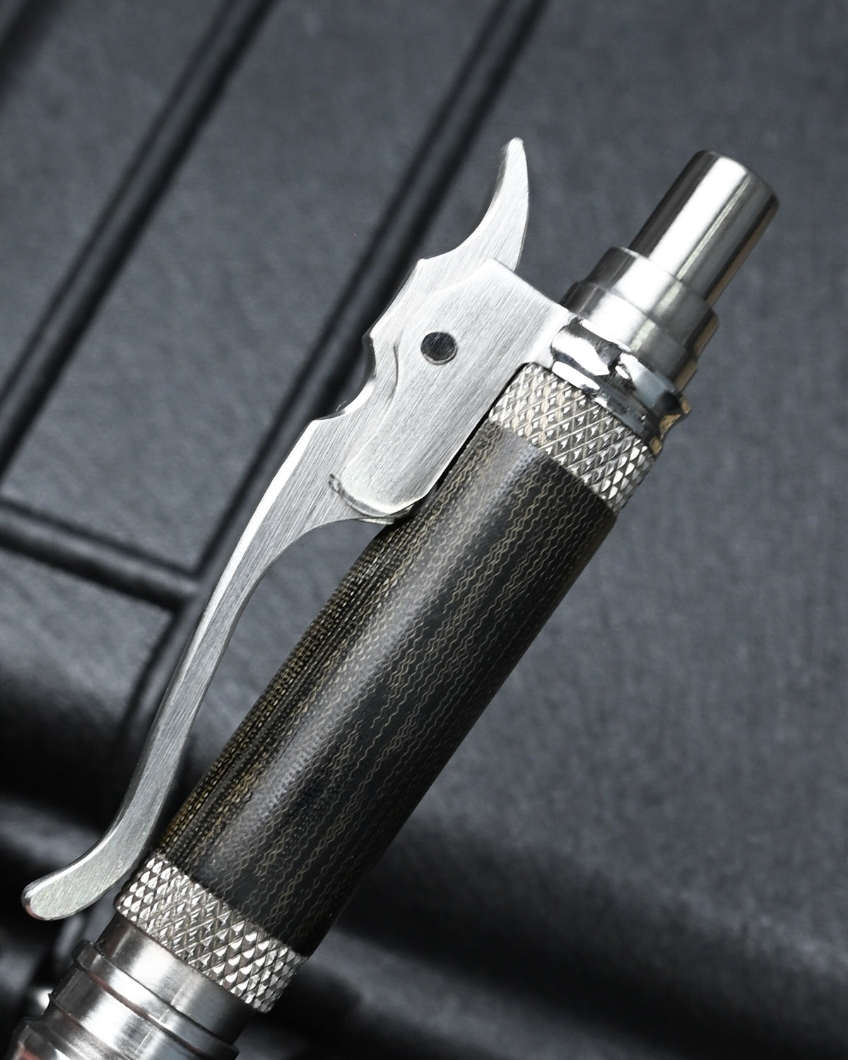 Hidetoshi Nakayama Custom EDC Ballpoint Pen – SUS303 Stainless Steel / Green Micarta / SCHMIDT P900 / Made in Japan