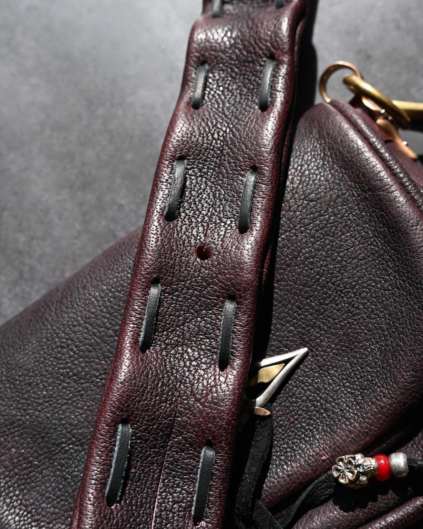 Wtopia CH4 ハンドメイド・カスタムバッグ バーガンディ（ワンオフ・一点物）