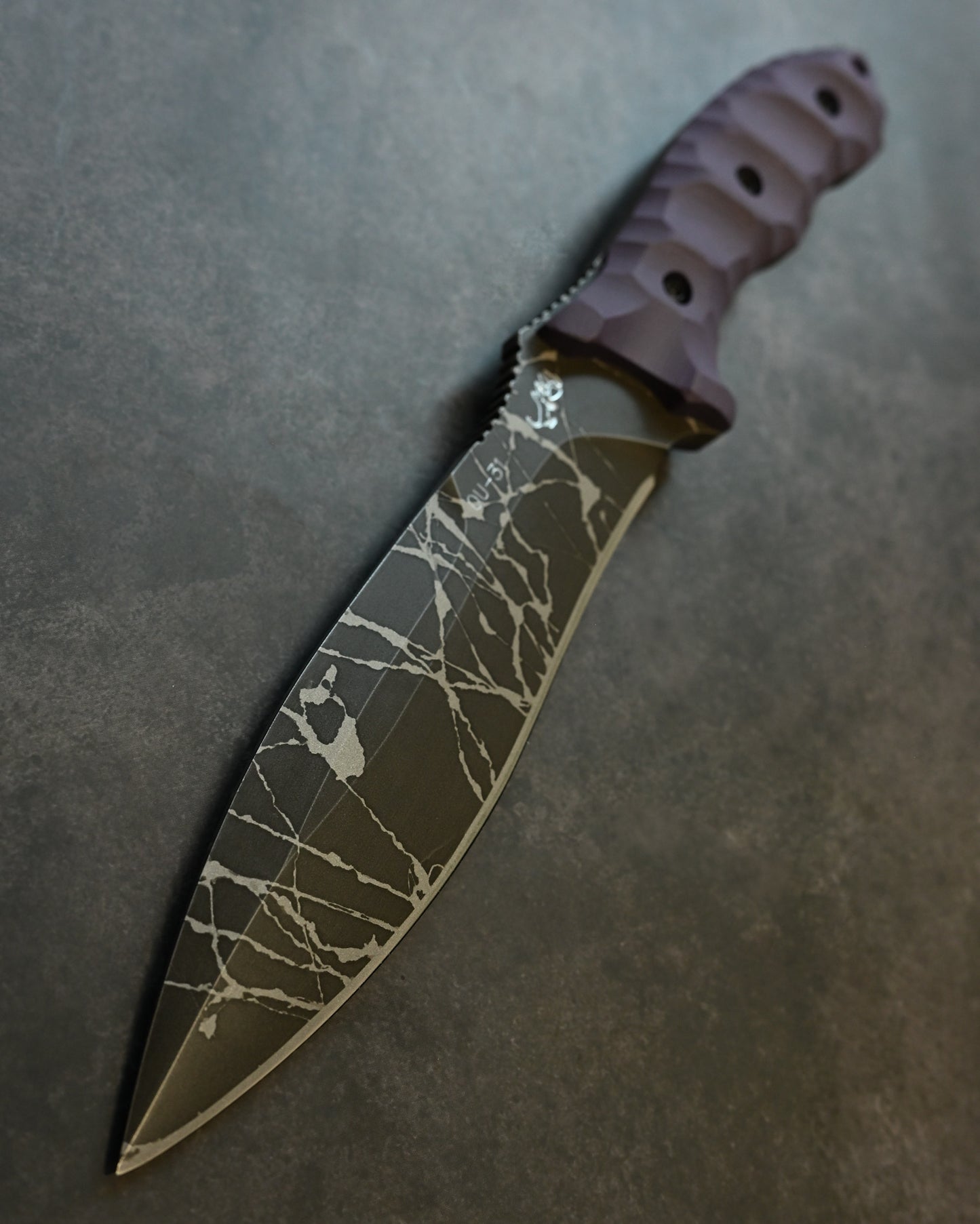 極稀少｜琵琶湖展会版｜松田昌之（松田菊男の二代目）「紫電 Shiden」｜OU-31 極厚アウトドア直刀｜G10ハンドル