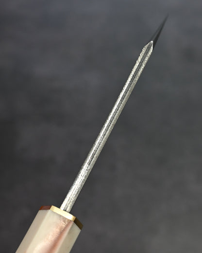 Sunizumi Knives “Little Brown” Full Custom Outdoor Bunka Knife Ginsan Damascus (#7)