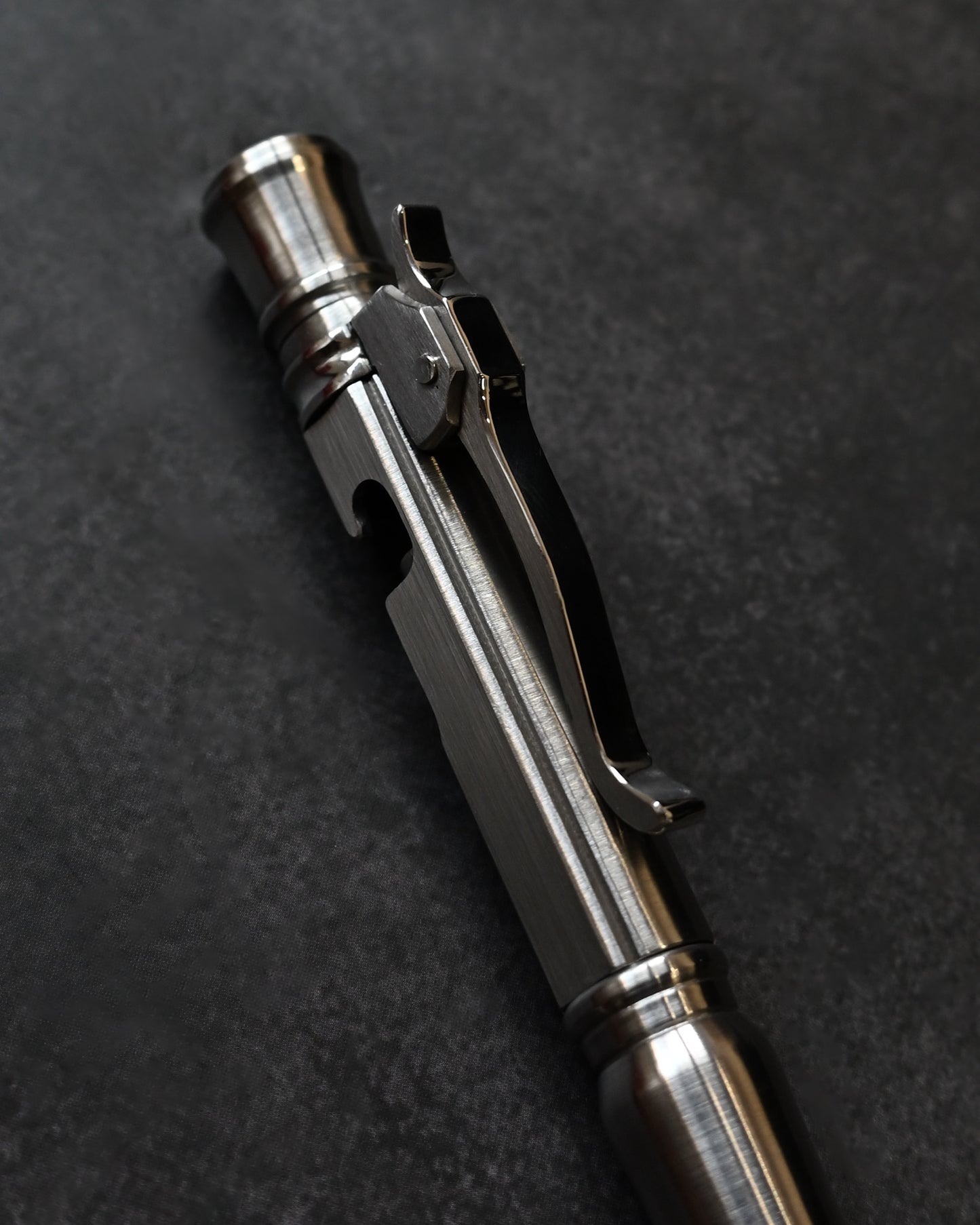 Hidetoshi Nakayama Kyoto Show Edition Stainless Steel Bolt-Action Tactical Pen Type A – Conical Tip