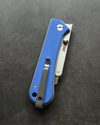 NUKNIVES G10 Blue Handle Quick-Open Replaceable Blade Utility Knife | Kumpanter U23