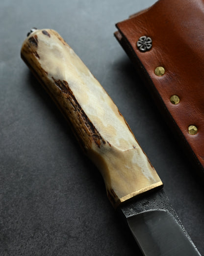 Wtopia Hunting Knife (Semi Skinner) – K990 Hamon Handmade Knife, Made in Japan