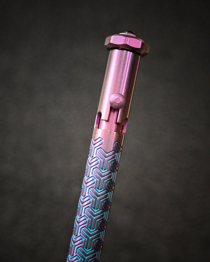 TACRAY Titanium Bolt Action Pen sunizumi Interlock pattern