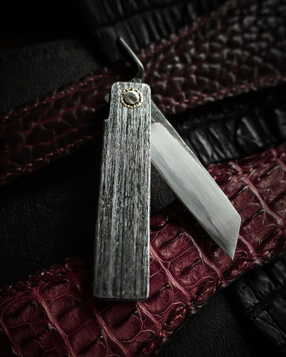 日本製 田代雅之 S706 One-Off 青紙 肥厚守 EDC カスタムフォールディングナイフ