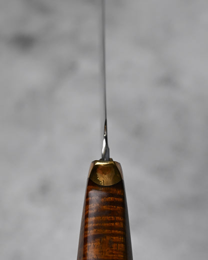 Japan Made Hiroshi Saito Handmade Gin3 Outdoor Knife｜Snakewood Handle｜Vegetable-Tanned Leather Sheath