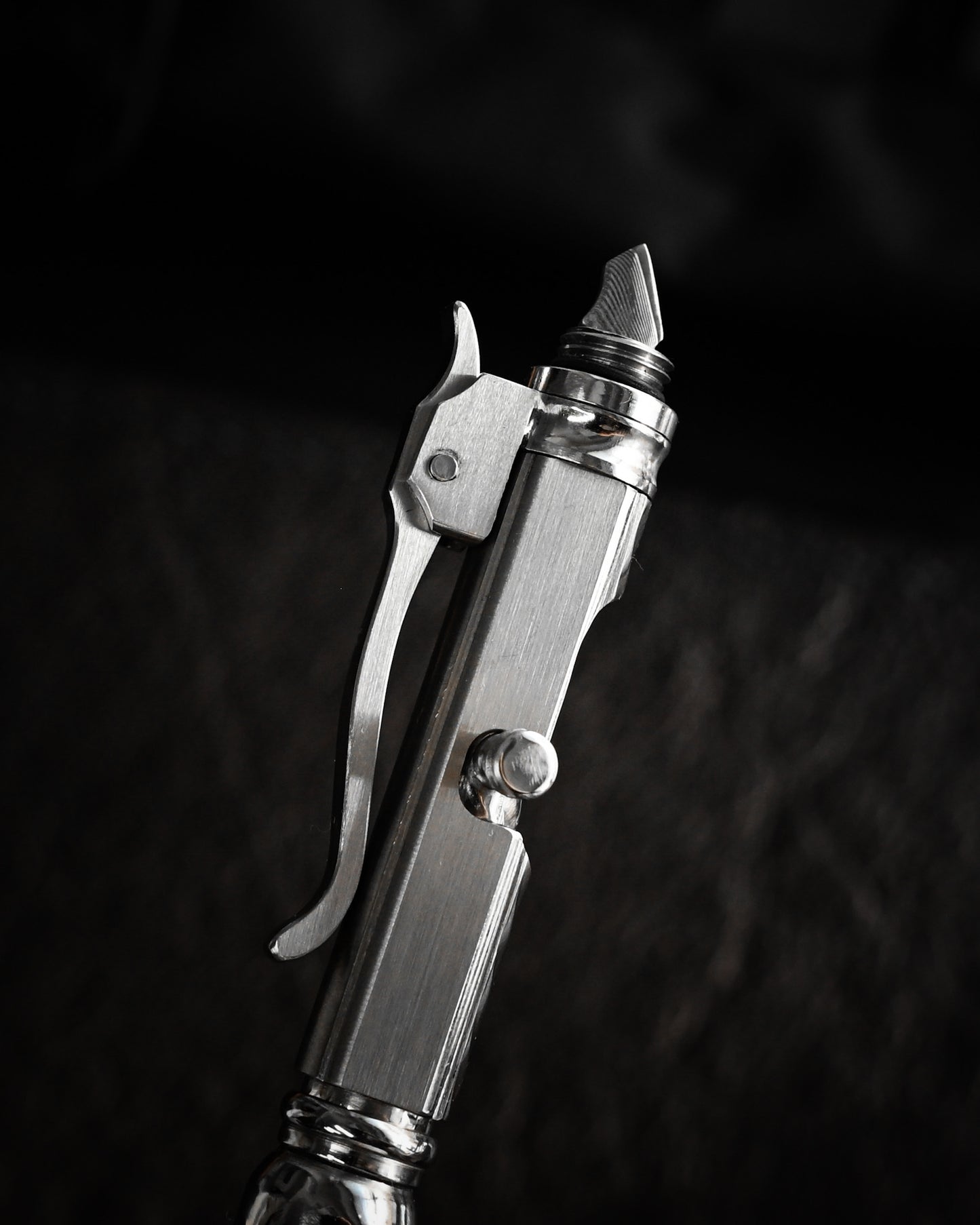Hidetoshi Nakayama Custom Tactical Pen  Twist Pattern Body ＋Damascus Blade Head