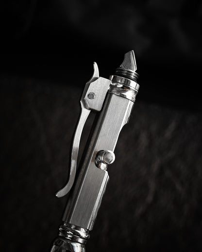 Hidetoshi Nakayama Custom Tactical Pen  Twist Pattern Body ＋Damascus Blade Head