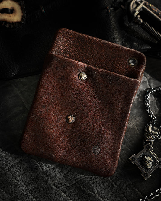 Made in Japan Wtopia × Etsurin × Sunizumi One-Off Custom 2-in-1 Knife / Tool Storage Pouch – Wild Boar Leather