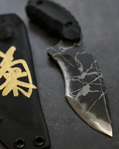 希少・極厚  松田菊男作 「白鷹」  サイン入り ハンドメイド フィクスドブレード  OU-31鋼 × G10ハンドル