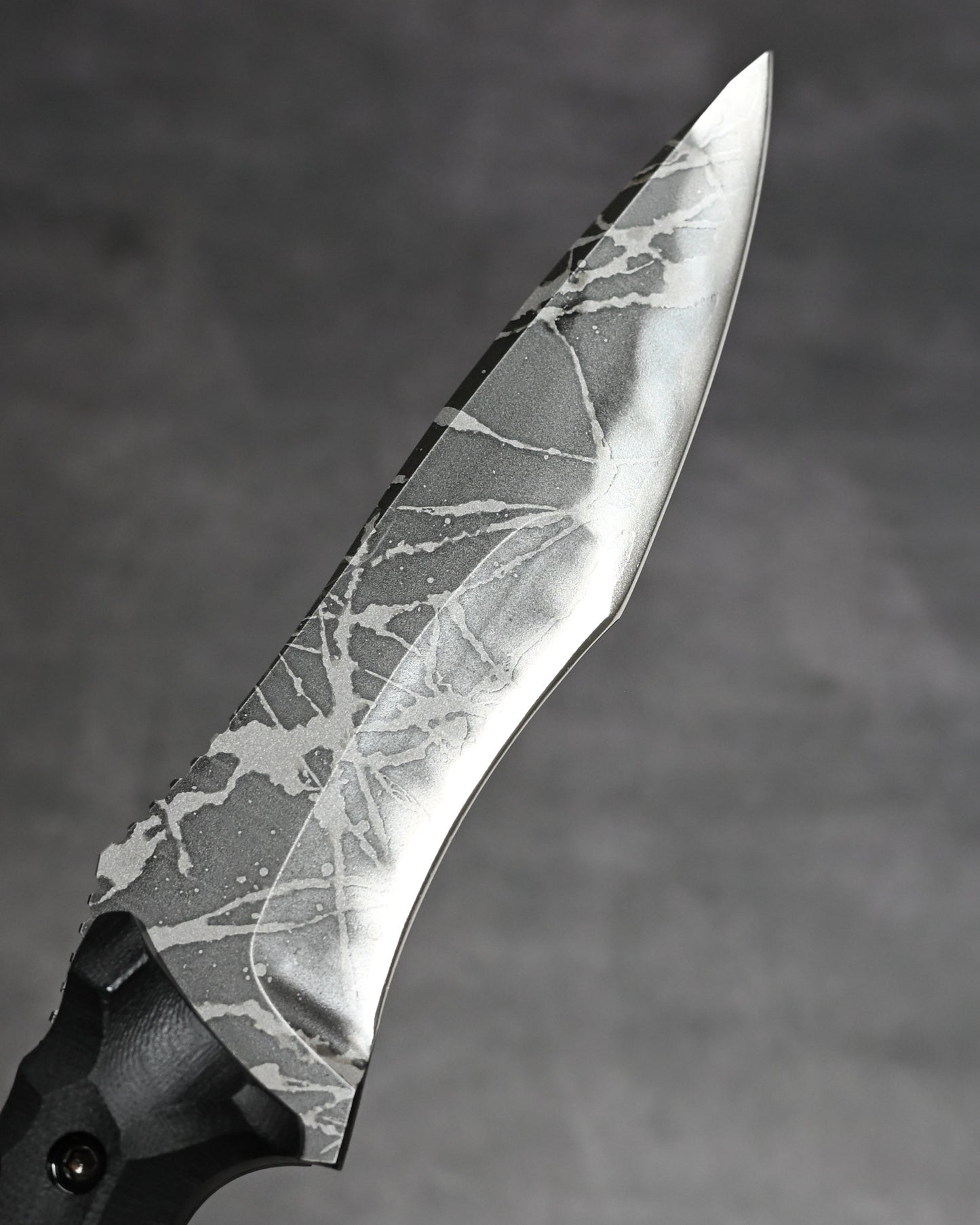 Hurricane By Kikuknives Japanese Fixed Blade Knife OU-31 Steel with Black G-10 Handle