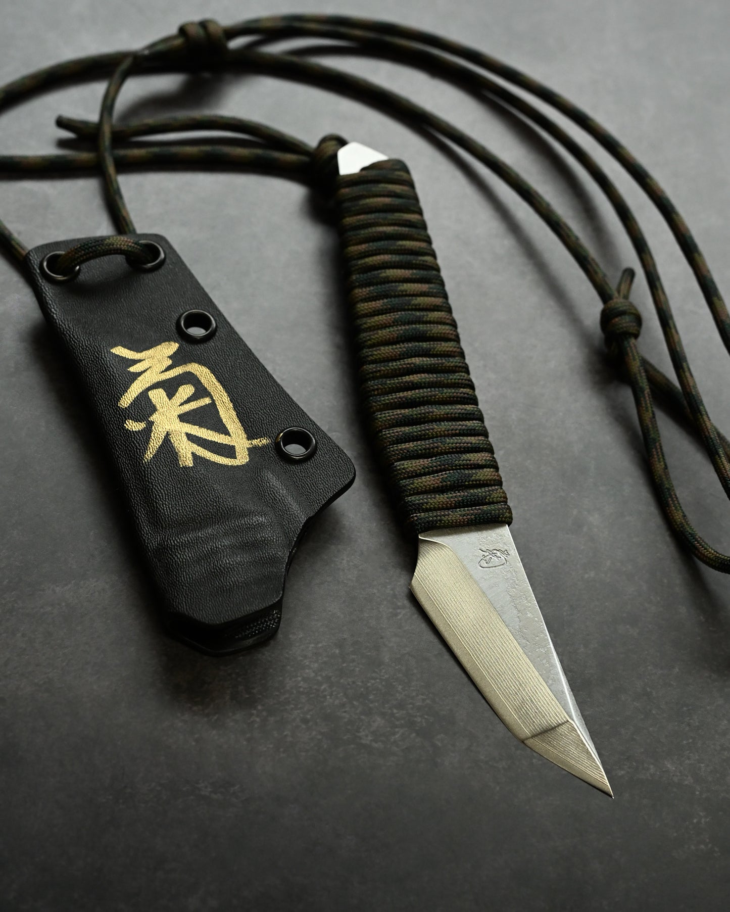Limited Edition｜Kiku Matsuda VG10 “Short Blade” Kiridashi-Style Fixed Knife｜Paracord-Wrapped G10 Handle × Kydex Sheath｜Lightweight EDC Outdoor Knife