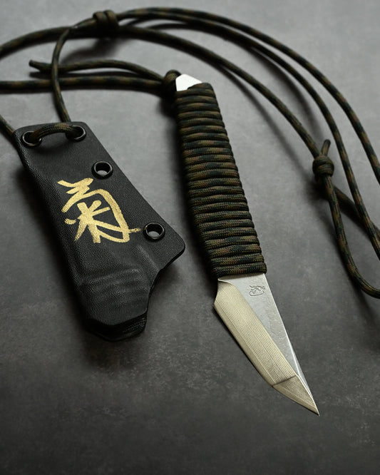 Limited Edition｜Kiku Matsuda VG10 “Short Blade” Kiridashi-Style Fixed Knife｜Paracord-Wrapped G10 Handle × Kydex Sheath｜Lightweight EDC Outdoor Knife