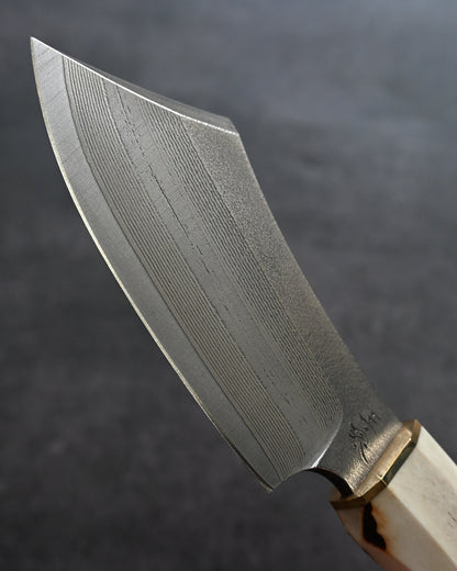 Sunizumi Knives “Little Brown” Custom Outdoor Bunka – R2 Laminated Steel (#1)