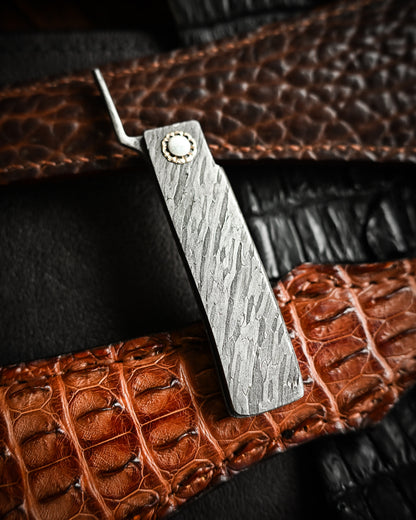 Masayuki Tashiro S7110 Forged Dragon Scale Damascus Higonokami EDC Custom Folding Knife