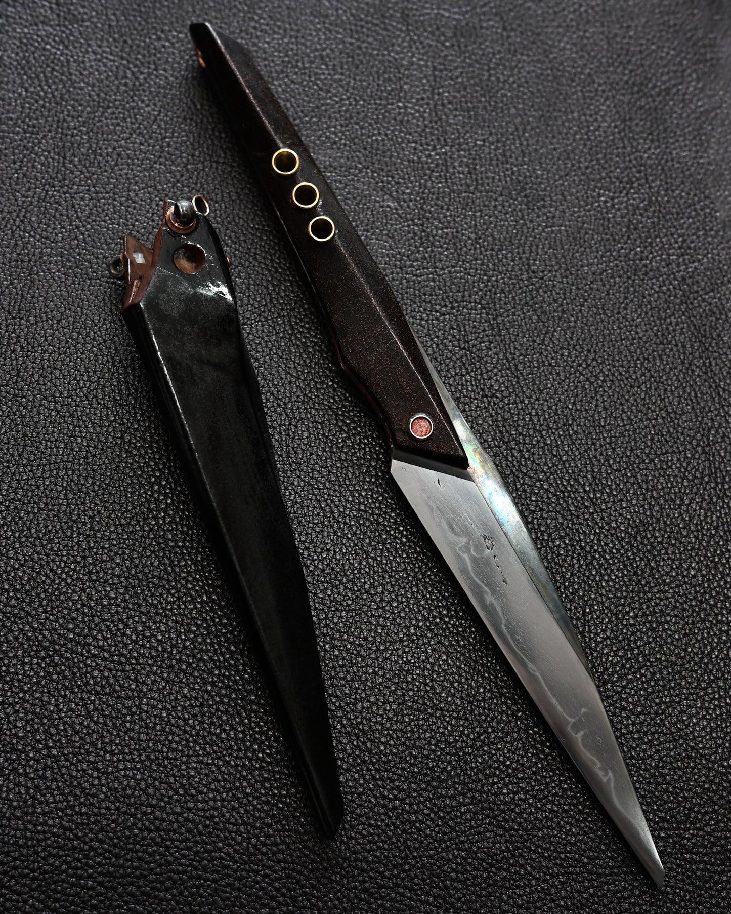 Recommended Artist Yukio Nibu One-Off Custom Knife No. R7-24 Reclaimed Japanese Sword Fragment