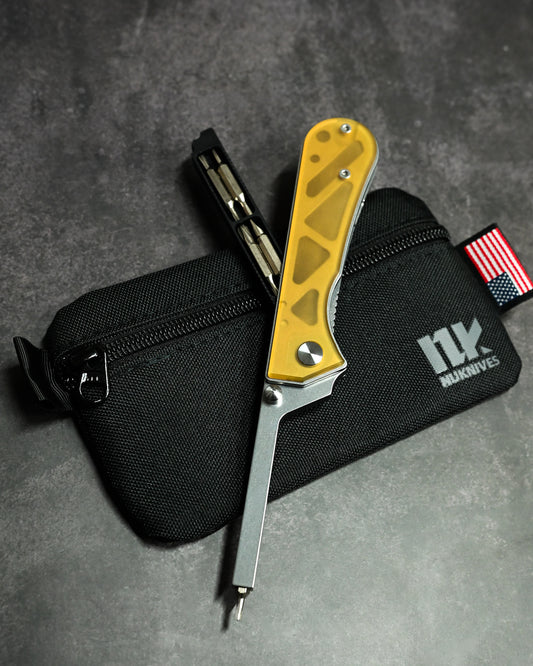 NUKNIVES T33 Multi-Functional Folding Screwdriver – PEI Handle (Includes EDC Pouch)