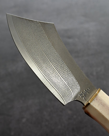 Sunizumi Knives “Little Brown” Full Custom Outdoor Bunka Knife Ginsan Damascus (#5)