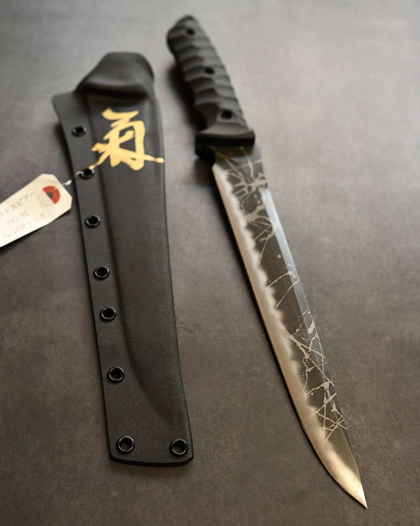 Kobe Exhibition Limited Extremely Rare Extra Thick Kiku Knives Kikuo Matsuda Stout Spear OU31 Steel Black G10