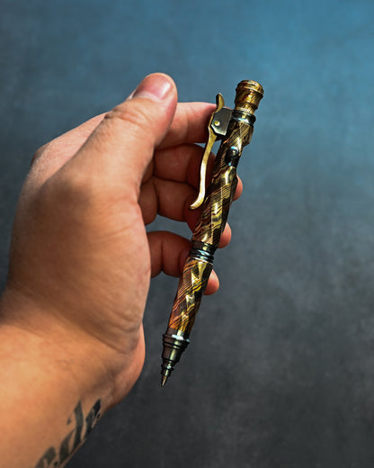 Rare Hidetoshi Nakayama Kyoto Show Edition Spiral-Pattern Mokume-gane EDC Pen