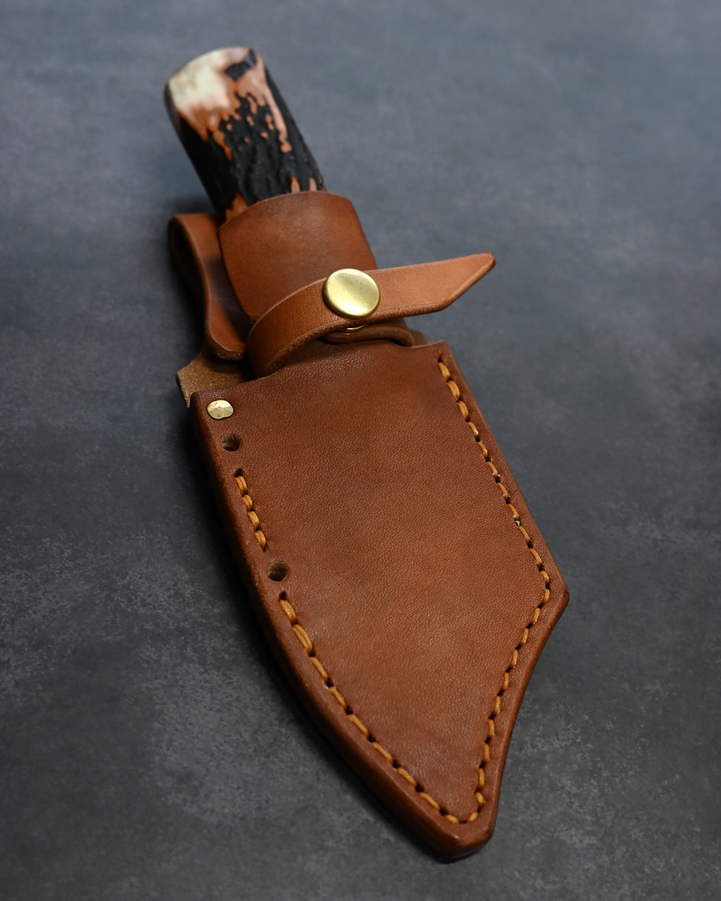 Sunizumi Knives “Little Brown” Full Custom Outdoor Bunka Knife SPG2 Damascus (#9)