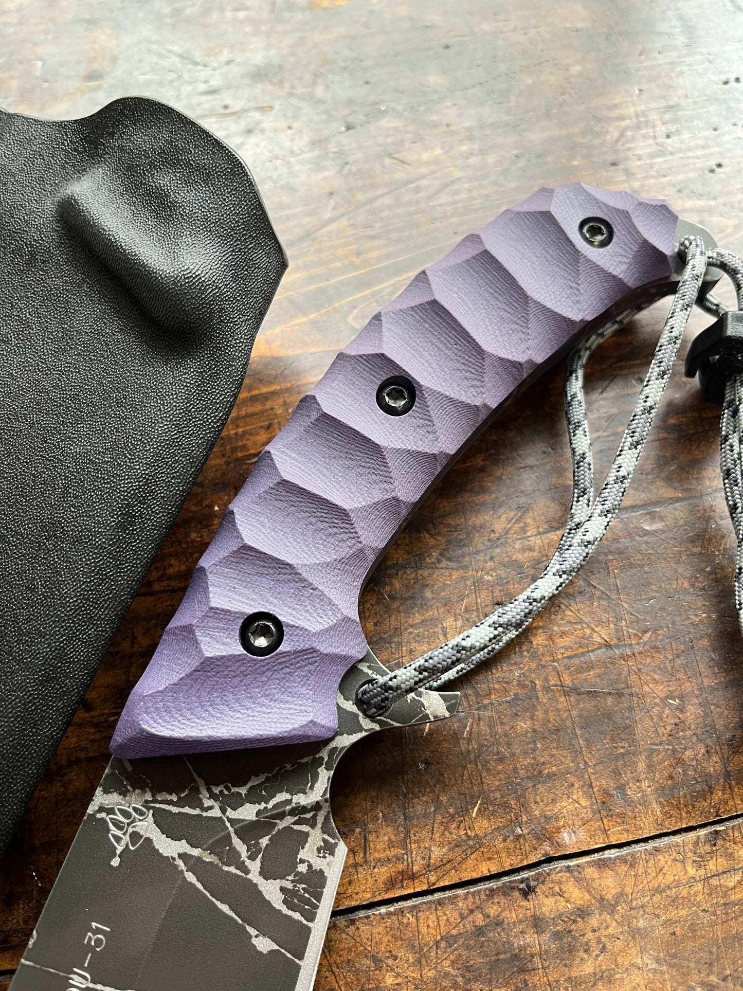 Kiku Knives Shironagasu Kujira Nata – Kikuo Matsuda & Masayuki Matsuda OU-31  San Mai Custom Fixed Blade Knife