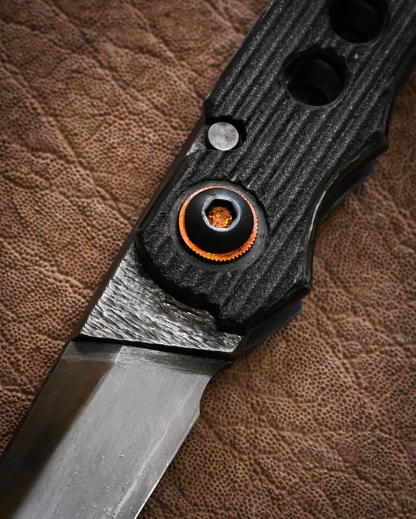 Highly Recommended Artist Piece — Extremely Rare Yukio Nibu Custom Folding Knife Tokyo Exhibition Model No. R8-1 HiKōMori Heavy-Spine Build