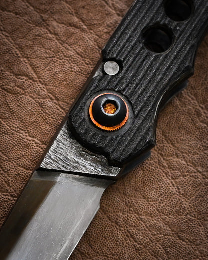 Highly Recommended Artist Piece — Extremely Rare Yukio Nibu Custom Folding Knife Tokyo Exhibition Model No. R8-1 HiKōMori Heavy-Spine Build
