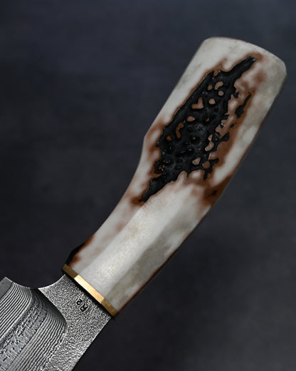 Sunizumi knives “Little Brown ” Full Custom Outdoor Bunka Knife R2 Damascus (#3）