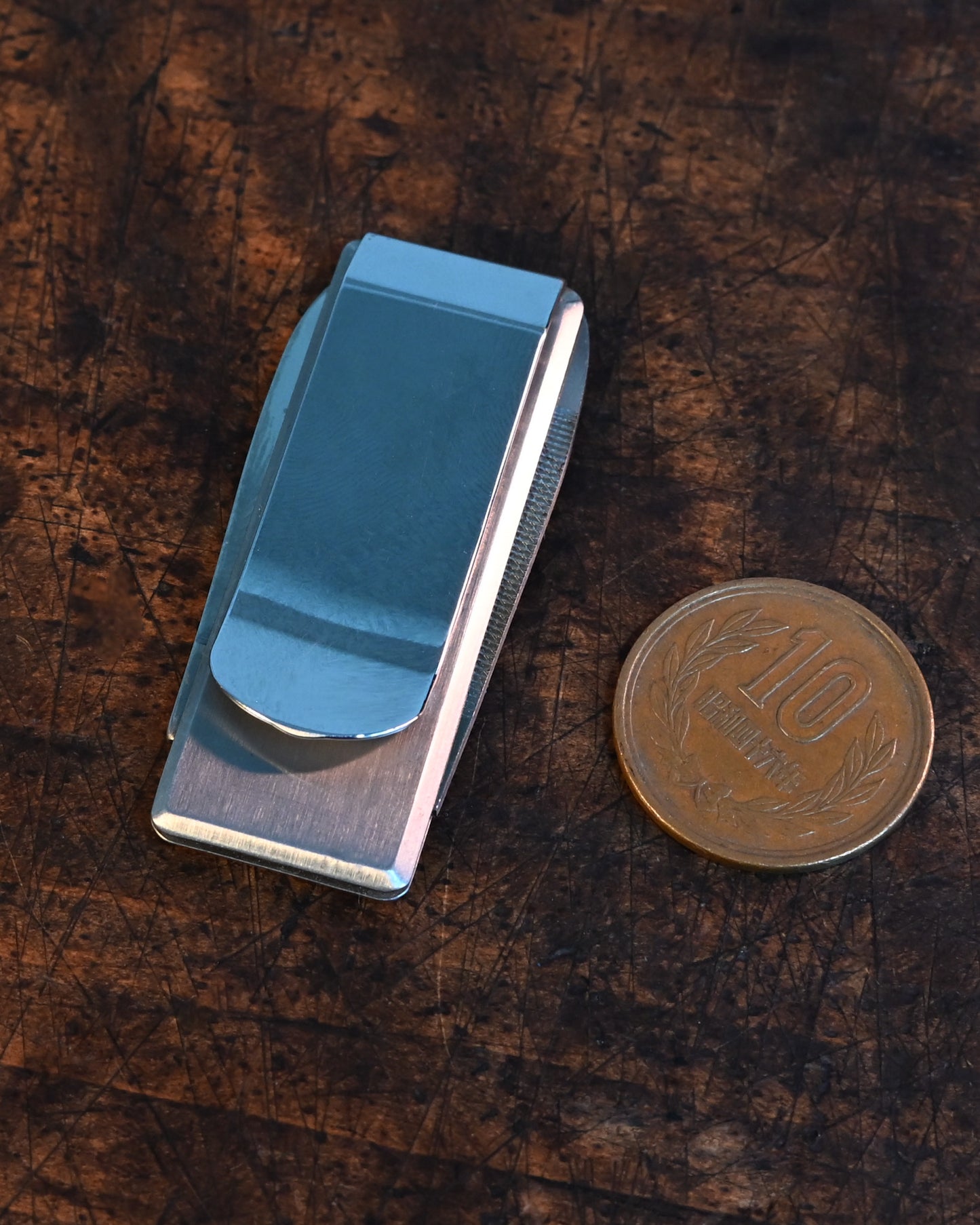 Elegant Multifunctional Eagle & Fish Money Clip - Handmade Art by Katsuhiko Miura, Letter Opener & Money Clip Combination