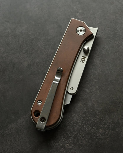 NUKNIVES Copper Handle Quick-Open Replaceable Blade Utility Knife | Kumpanter U23