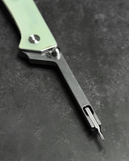 NUKNIVES T33 Multi-Functional Folding Screwdriver – Jade G10 Handle (Includes EDC Pouch)