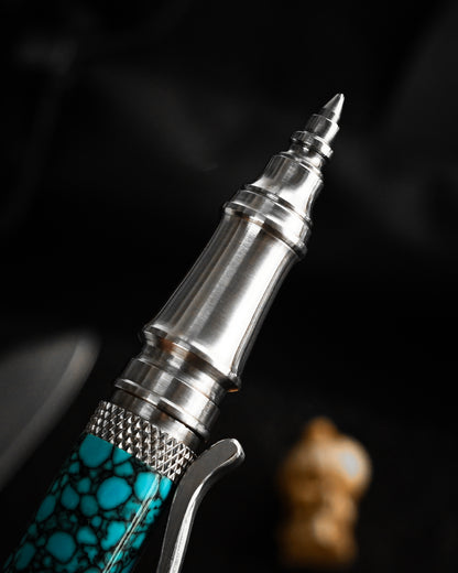 Hidetoshi Nakayama Mini　Turquoise Stainless Steel Click Pen　S