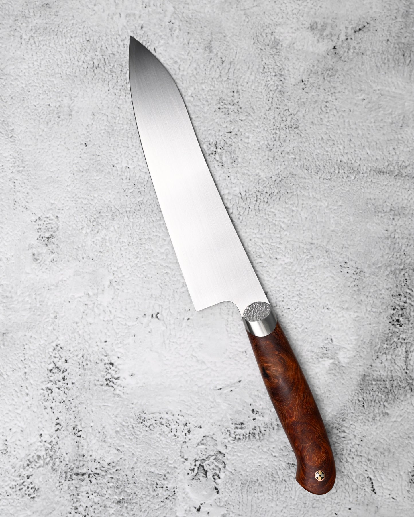Japan Made Hiroshi Saito Handmade SG2 Chef Knife｜Karin Wood Handle｜Hand-Brushed Blade
