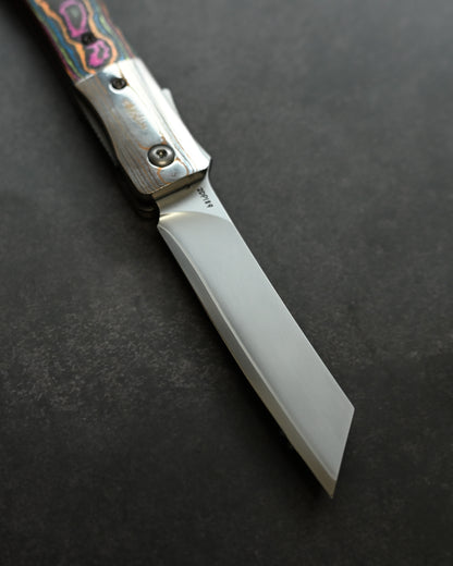 Haoworks Design Eirou  Japan ZDP189 Folding Knife Neon Lava Handle