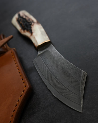 Sunizumi knives “Little Brown ” Full Custom Outdoor Bunka Knife R2 Damascus (#3）