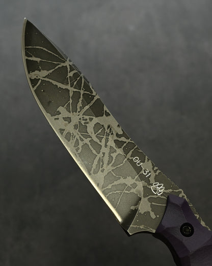 Limited Edition | Masayuki “Badger” — OU-31 Steel × Purple G10 Handle | KIKU-BAG