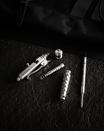 Hidetoshi Nakayama Custom Tactical Pen  Twist Pattern Body ＋Damascus Blade Head